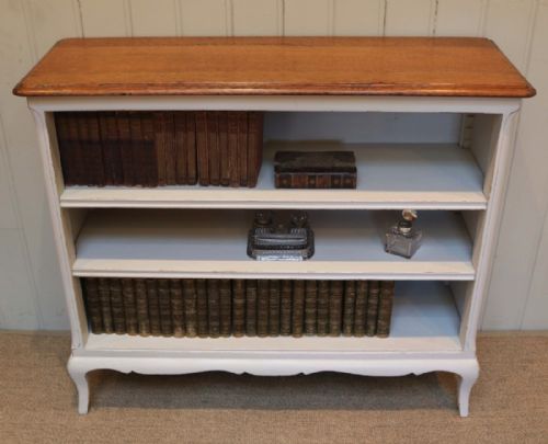 Painted Oak Open Bookcase