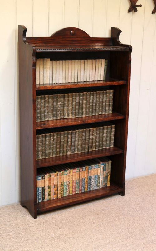 1920s Solid Oak Open Bookcase