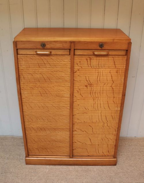 Double Tambour Front Filing Cabinet