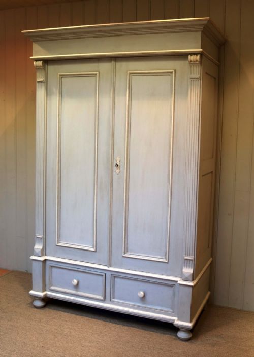 fig 1. Large Continental Painted Pine Wardrobe