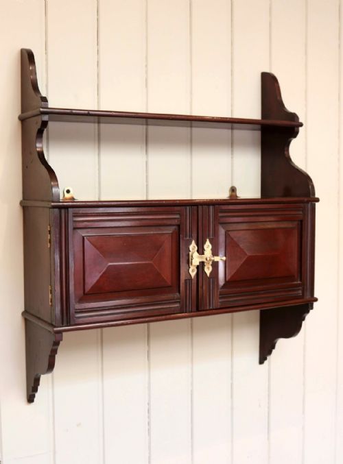Edwardian Mahogany Finish Wall Cabinet