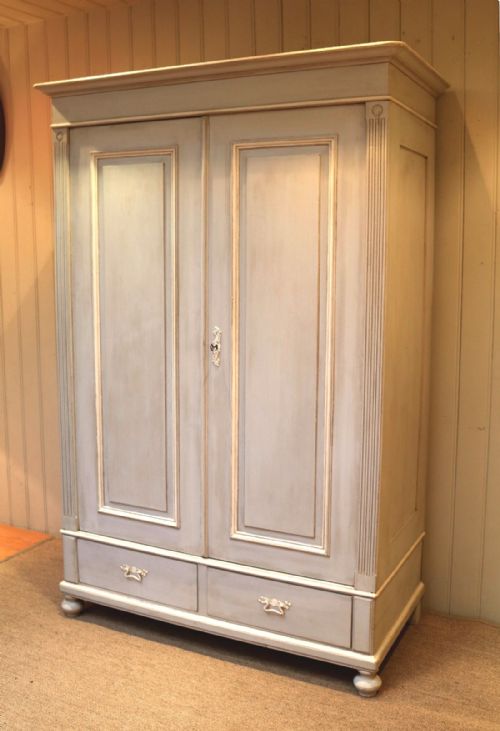 fig 1. Late 19th Century Painted two Door Wardrobe