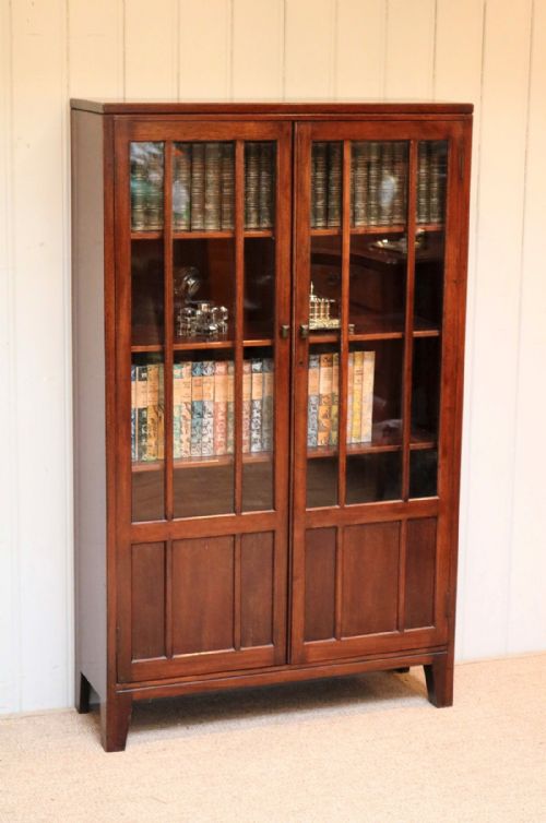 Mahogany Two Door Glazed Bookcase