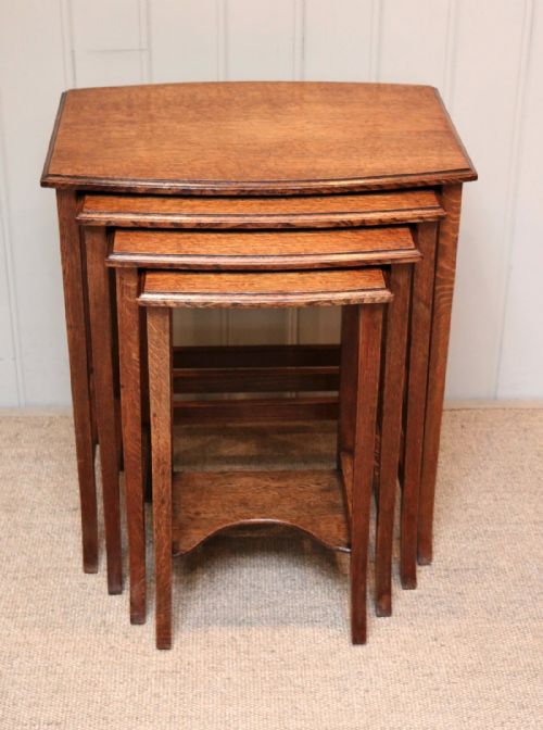 Nest of Four Oak Tables