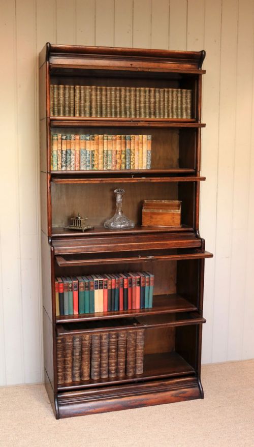 Five Tier Oak Globe Wernicke Style Bookcase