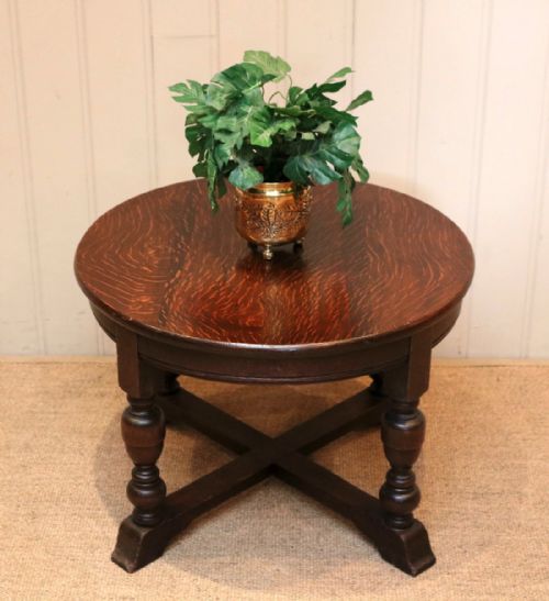 Circular Low Oak Table