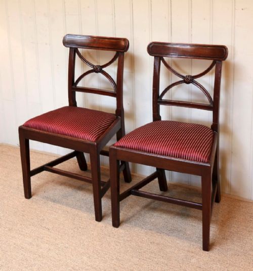 fig 1. Pair Of Regency Mahogany Chairs
