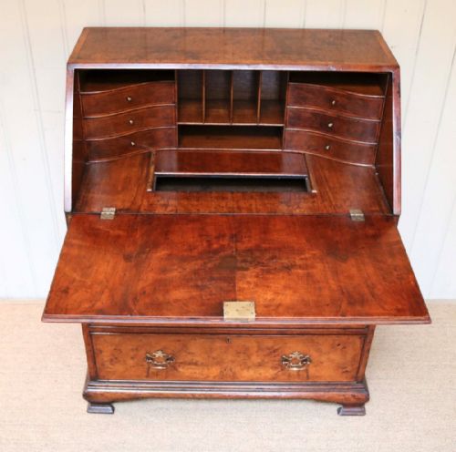 fig 1. George II Style Burr Walnut Bureau