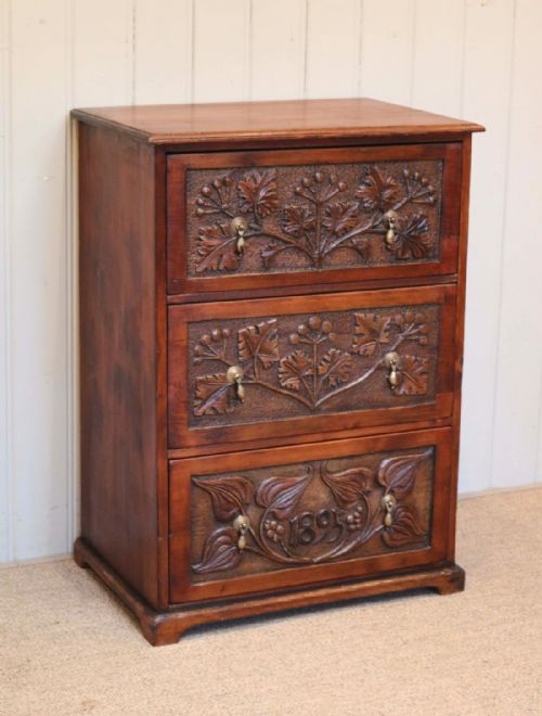 fig 1. Arts And Crafts Pine Chest Of Drawers