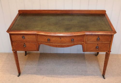 Oak Leather Top Writing Desk