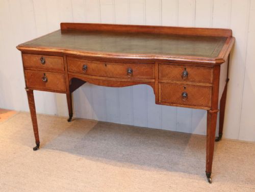 fig 1. Oak Leather Top Writing Desk