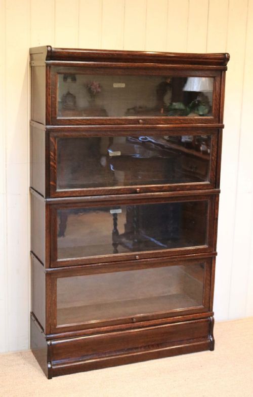fig 1. Oak Four Tier Globe Wernicke Bookcase