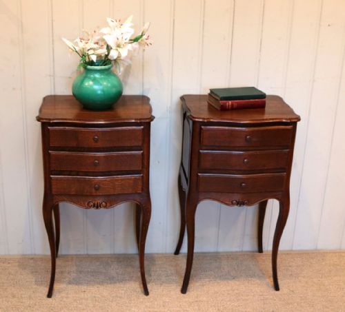 
Pair of Oak Bedside Cabinets