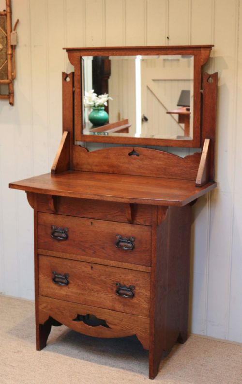 fig 1. Oak Arts And Crafts Chest Of Drawers