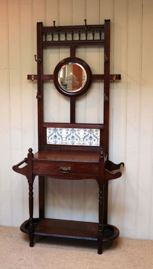fig 1. Late Victorian Oak Hall Stand