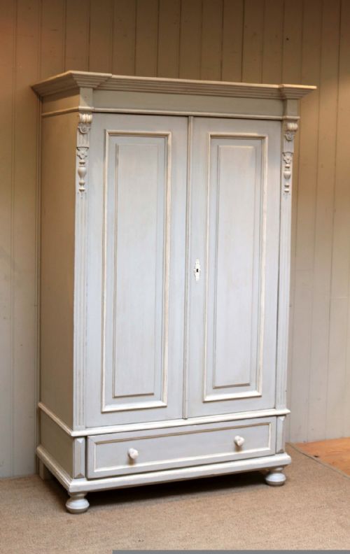 Late 19th Century Painted Continental Wardrobe