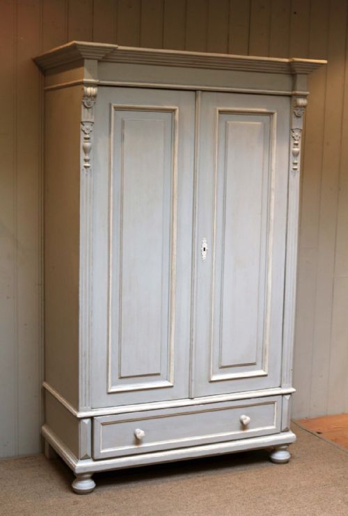 fig 1. Late 19th Century Painted Continental Wardrobe