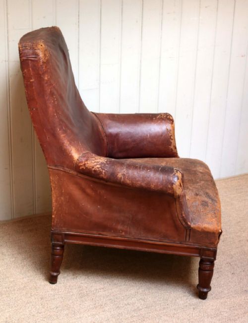 fig 1. French Aged Leather Chair
