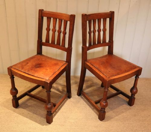 fig 1. Set Of Eight Oak Dining Chairs