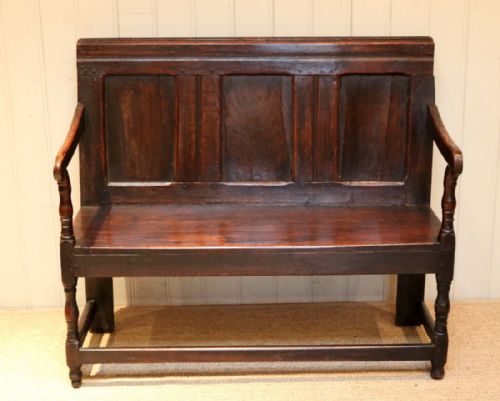 Late 18th Century Oak Settle