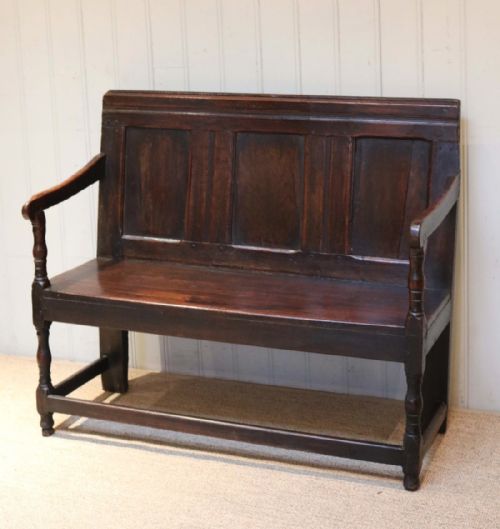 fig 1. Late 18th Century Oak Settle