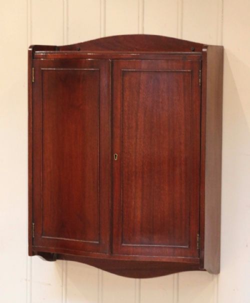 Mahogany Serpentine Front Wall Cabinet