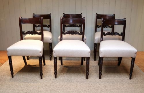 Set of Seven Late Regency Mahogany Chairs
