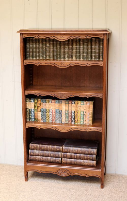 Slim Oak Open Bookcase
