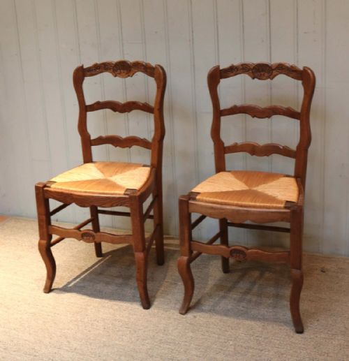 fig 1. Set Of Six Light Oak Dining Chairs