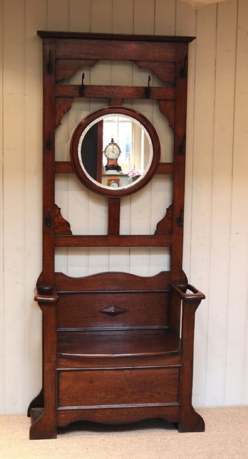 fig 1. Oak Arts And Crafts Hall Stand