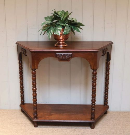 Oak Canted Corner Hall Table
