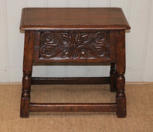 Oak Carved Oak Stool