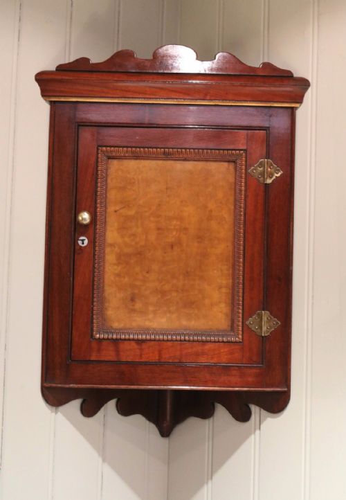 Victorian Mahogany Corner Wall Cabinet