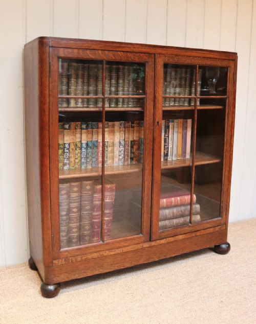 Oak Glazed Bookcase