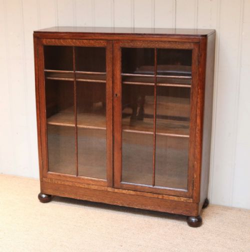 fig 1. Oak Glazed Bookcase