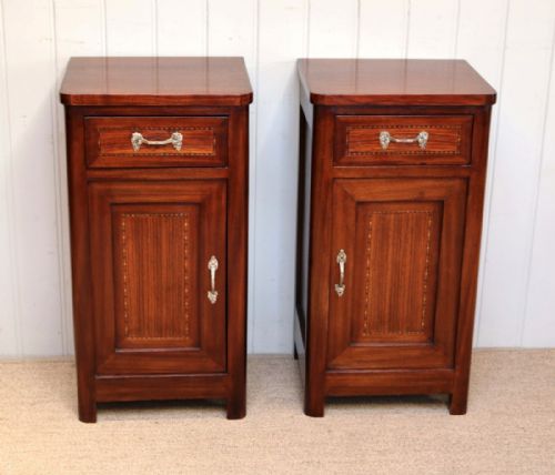 fig 1. Pair Of French Mahogany Bedside Cabinets
