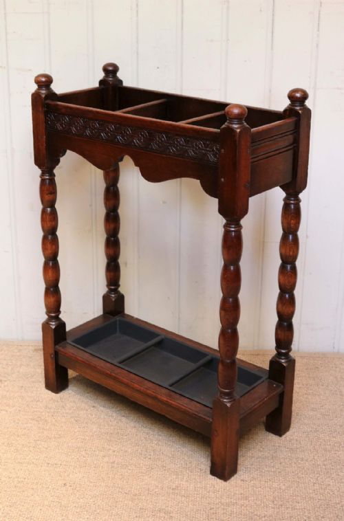 Oak Three Section Stick Stand