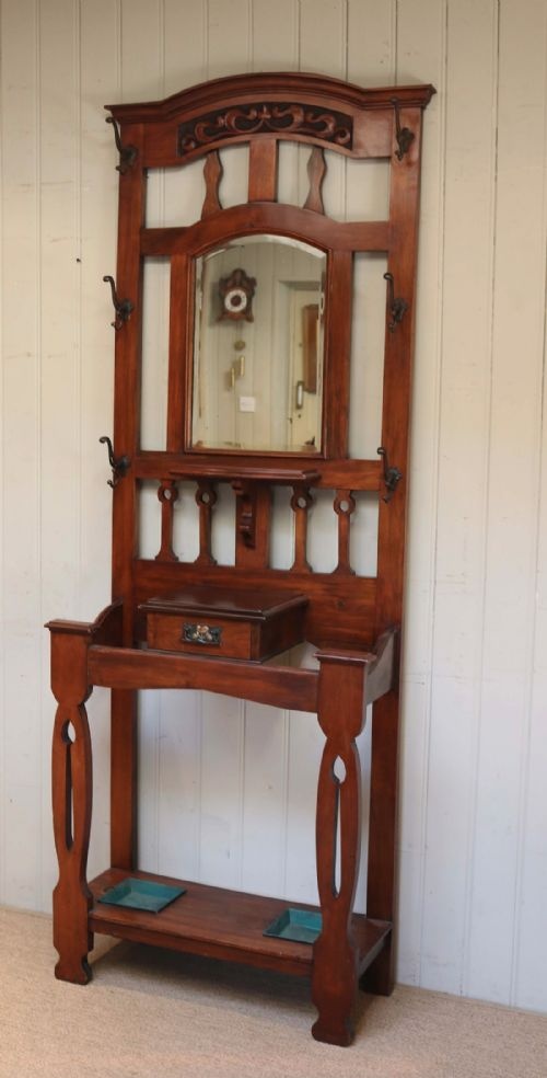 fig 1. Walnut Arts And Crafts Hall Stand