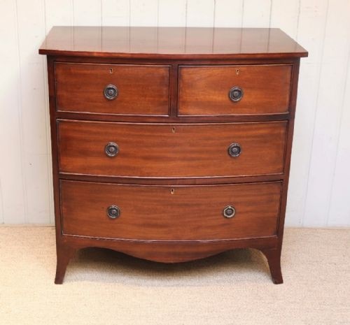 Small Proportioned Mahogany Bow Front Chest of Drawers