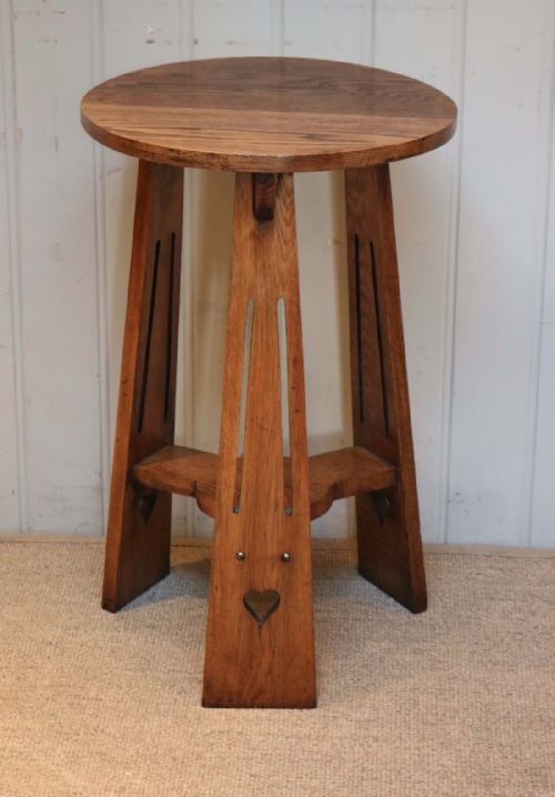 Oak Arts and Crafts Circular Table