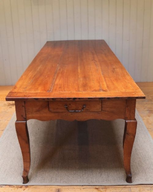 fig 1. Substantial French Cherry Wood Farmhouse Table 
