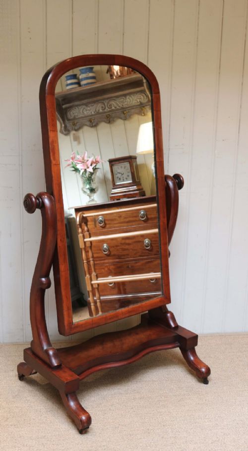 Victorian Mahogany Cheval Mirror