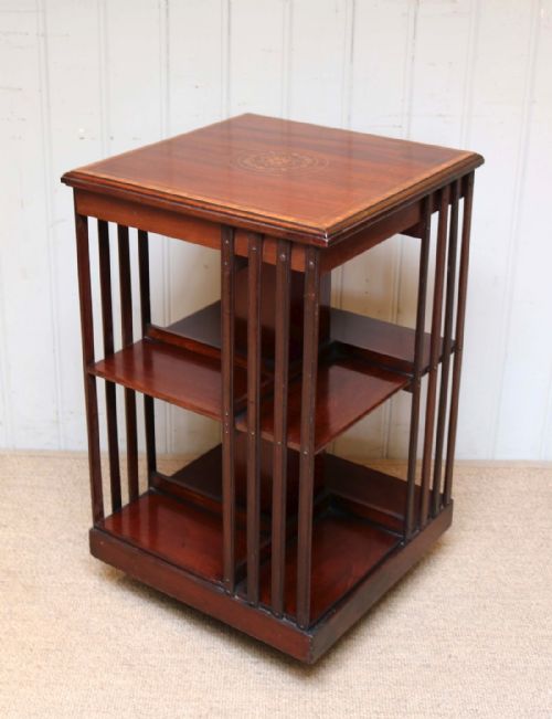 Edwardian Mahogany Revolving Bookcase