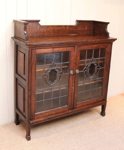 Oak Two Door Bookcase