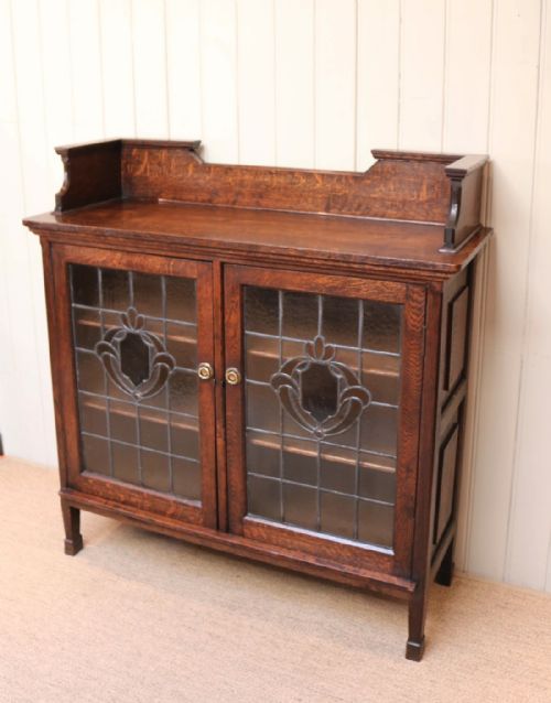 fig 1. Oak Two Door Bookcase