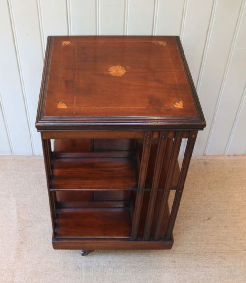 fig 1. Edwardian Inlaid Revolving Bookcase