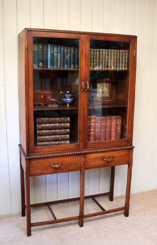 Oak Cabinet Bookcase