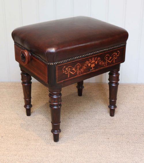 fig 1. Rosewood Adjustable Piano Stool