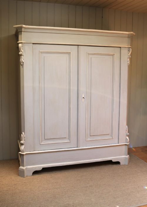Large Late 19th Century Painted Wardrobe