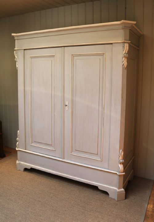 fig 1. Large Late 19th Century Painted Wardrobe